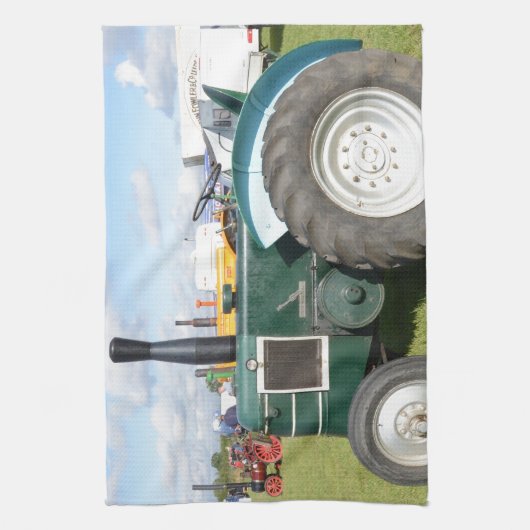 Vintager Dieseltraktor Geschirrtuch (Vertikal)