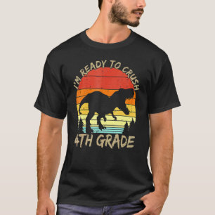 Vintager Dinosaurier Ich bin bereit, 4. Klasse zur T-Shirt