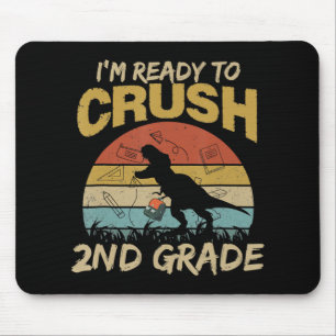 Vintager Dinosaurier ich bin bereit, den zweiten G Mousepad
