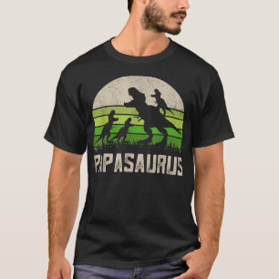 Vintager Dinosaurier Papasaurus Kids Funny Father' T-Shirt
