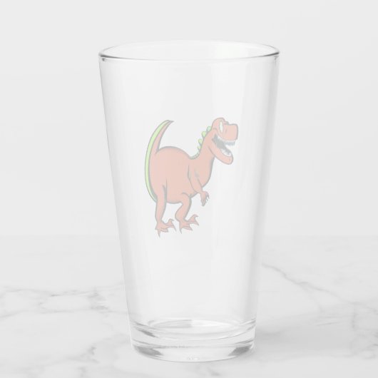 Vintager Dinosaurier Trinkgläser Glas (Rückseite)
