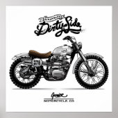 Vintager Dirtyside Chopper Motorrad Poster (Vorne)