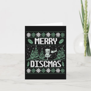 Vintager Disk Golf Ugly Christmas Merry Discmas Pa Karte
