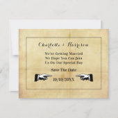 Vintager Distanzstil Save the Date (Vorderseite)