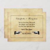 Vintager Distanzstil Save the Date (Vorne/Hinten)