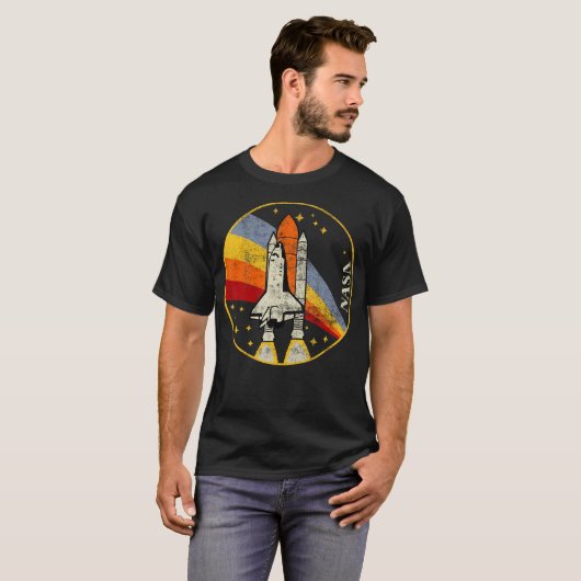 Vintager Distrestierter klassischer Regenbogenstre T-Shirt (Vorne ganz)