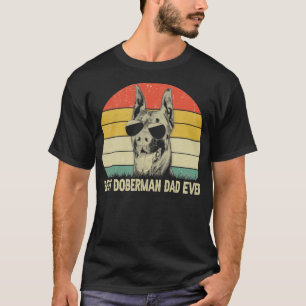 Vintager Doberman Papa je Shirt Väter Tag g