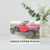 Vintager Dodge Postkarte (Stehend Vorderseite)