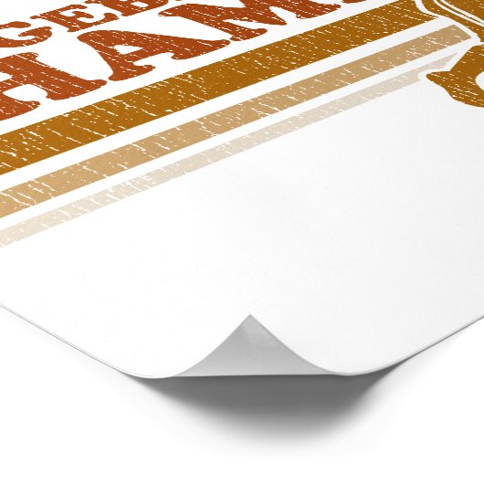 Vintager Dodgeball-Champion Poster (Ecke)