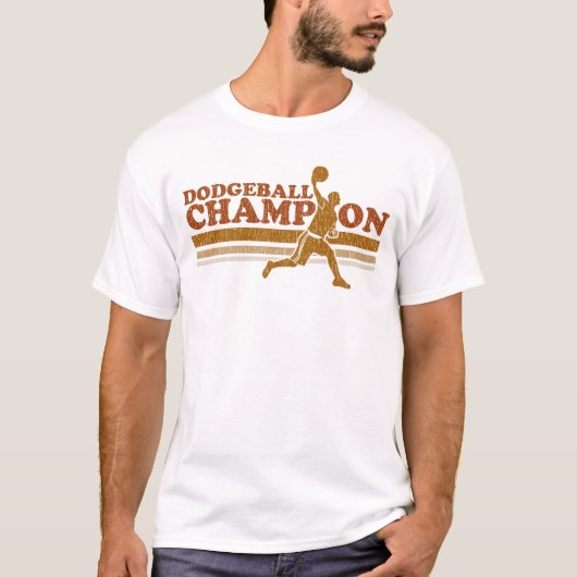 Vintager Dodgeball Champion Ringer T - Shirt (Vorderseite)
