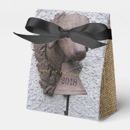 Vintager Dog Bell mit Key Dog Year 2018 Gefälligke Geschenkschachtel