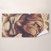 Vintager Dogue de Bordeaux Illustration Badehandtuch (Badehandtuch)