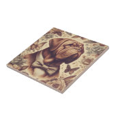 Vintager Dogue de Bordeaux Illustration Fliese (Seite)