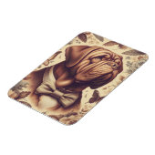 Vintager Dogue de Bordeaux Illustration Magnet (Linke Seite)