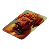 Vintager Dogue de Bordeaux Malerei Magnet (Linke Seite)