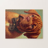 Vintager Dogue de Bordeaux Malerei Puzzle (Horizontal)
