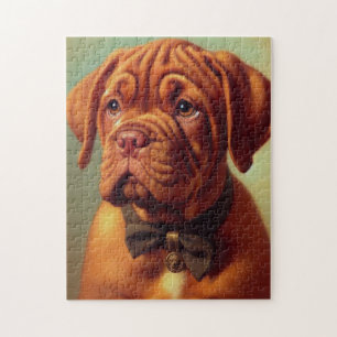 Vintager Dogue de Bordeaux Malerei Puzzle