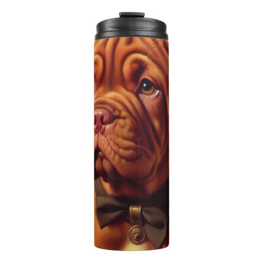 Vintager Dogue de Bordeaux Malerei Thermosbecher (Vorderseite)