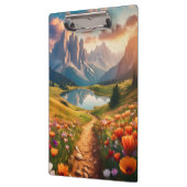 Vintager Dolomiten-See Klemmbrett (Links)