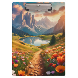 Vintager Dolomiten-See Klemmbrett