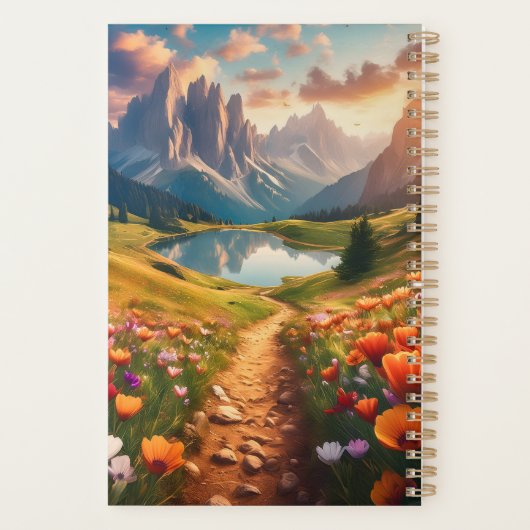 Vintager Dolomiten-See Planer (Rückseite)