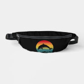 Vintager Dolphin-Sonnenuntergang Bauchtasche (Vorderseite)
