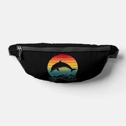 Vintager Dolphin-Sonnenuntergang Bauchtasche (Ablage )