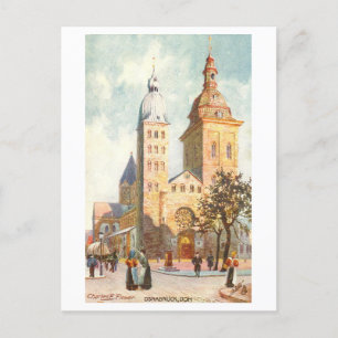 Vintager Dom/Kathedrale Osnabruck Deutschland Postkarte