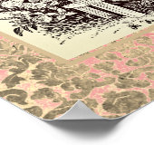 Vintager Dome-Bienenstock und Damaskus Poster (Ecke)