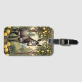 Vintager Donkey unter den Zitronenbäumen Gepäckanhänger (Vorderseite (Horizontal))