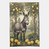 Vintager Donkey unter den Zitronenbäumen Geschirrtuch (Vertikal)