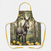 Vintager Donkey unter den Zitronenbäumen Schürze (Vorderseite)