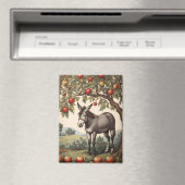 Vintager Donkey unter einem Apfelbaum Magnet (In Situ (Geschirrspüler))