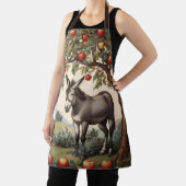 Vintager Donkey unter einem Apfelbaum Schürze (InSitu)