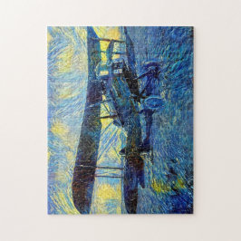 Vintager Doppeldecker Puzzle