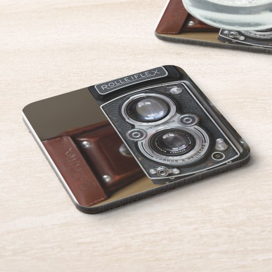 Vintager Doppellinse-Kamera-Untersetzer Getränkeuntersetzer (Linke Seite)