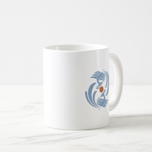 Vintager Doppelphoenix Kaffeetasse (VorderseiteRechts)