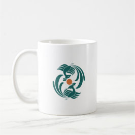Vintager Doppelphoenix Kaffeetasse