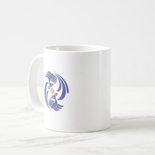 Vintager Doppelphoenix Kaffeetasse (Vorderseite Links)