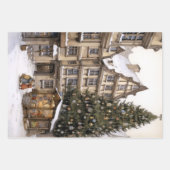 Vintager Dorfweihnachtsbaum Ansammlung Teetuch Geschenkpapier Set (Vorderseite 3)