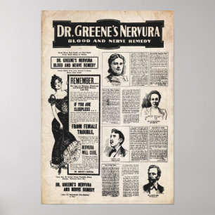 Vintager Dr. Greene Nervura Poster