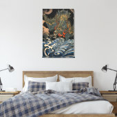 Vintager Drache auf See Leinwanddruck (Insitu (Schlafzimmer))