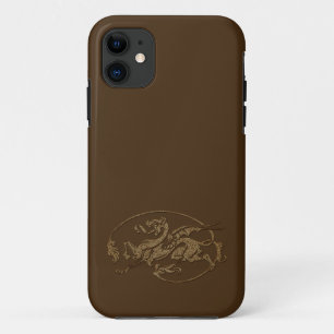 Vintager Drache aus der alten Welt auf Deep Brown Case-Mate iPhone Hülle