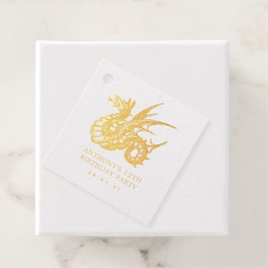 Vintager Drache Geschenkanhänger (Mit Box)