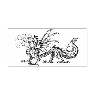 Vintager Drache Gummistempel