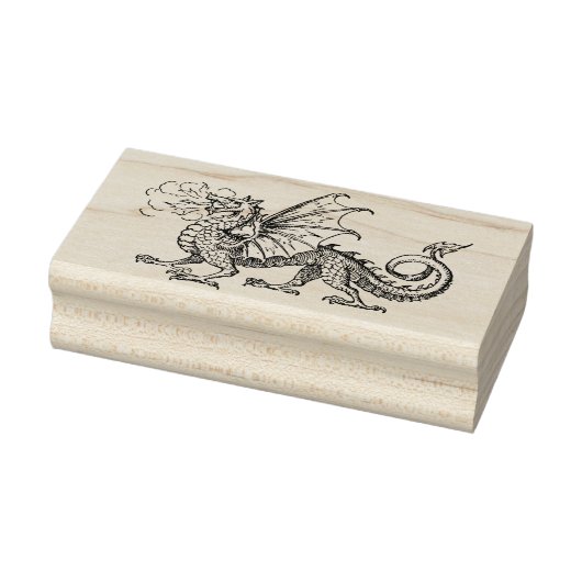 Vintager Drache Gummistempel (Stempel)