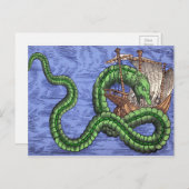 Vintager Drachenkarte Postkarte (Vorne/Hinten)