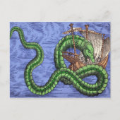 Vintager Drachenkarte Postkarte (Vorderseite)