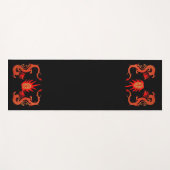 Vintager Drachenurlaub Rot und Schwarz Yogamatte (Vorderseite (Horizontal))