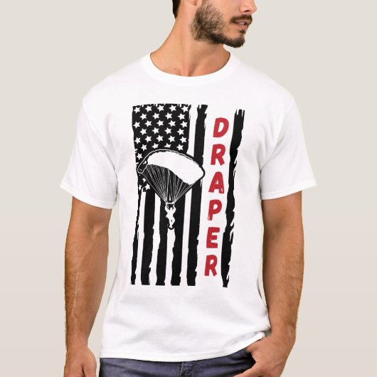 Vintager Draper Paragliding Fallschirmspringen T-Shirt (Vorderseite)